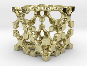 Open Cube 25mm in 18K Gold Plated