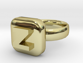 Zorro Ring 22x22mm in 18K Gold Plated