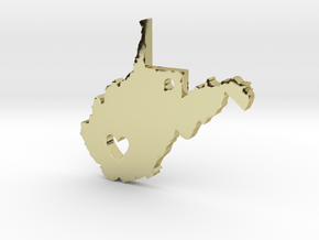 I Heart West Virginia Pendant in 18K Gold Plated