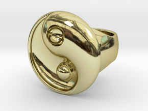 Yin Yang - 6.1 - Ring For Man - 16.5 Mm in 18K Gold Plated