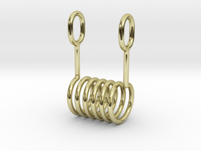 Coil Pendant for Vapers - 10mm in 18K Gold Plated