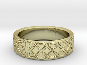 Celtic Knotwork Ring Small in 18K Gold Plated