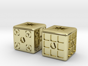Test Printing Space Dice in 18K Gold Plated