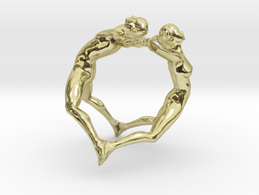 Hooped Figures - JOY -  30mm in 18K Gold Plated