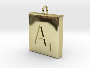 Scrabble Charm or Pendant-A in 18K Gold Plated