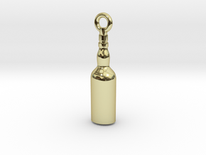 Corked Bottle Steampunk Charm/Pendant in 18K Gold Plated