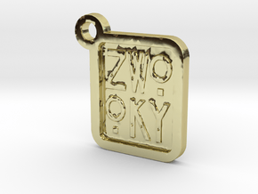 ZWOOKY Keyring LOGO 12 3cm 3mm in 18K Gold Plated