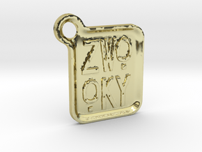 ZWOOKY Keyring LOGO 14 4cm 3mm rounded in 18K Gold Plated