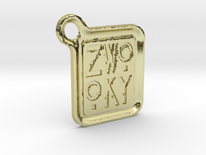 ZWOOKY Keyring LOGO 12 5cm 3.5mm rounded in 18K Gold Plated