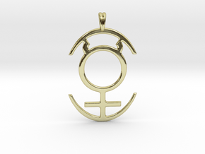 MERCURY PLANET Symbol Jewelry Pendant in 18K Gold Plated