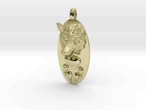 WOLF HEAD&PAWN Jewelry Pendant in 18K Gold Plated