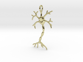 Neuron Pendant (1.7" high) in 18K Gold Plated