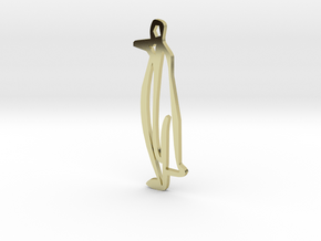 Happy Penguin Pendant in 18K Gold Plated