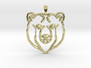 BEAR TOTEM Jewelry Designer Pendant in 18K Gold Plated