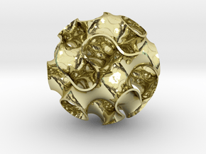 Small Gyroid in 18K Gold Plated