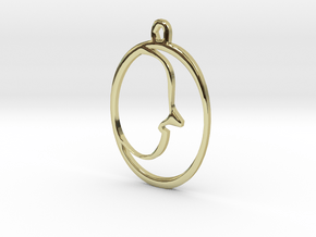Solstice Moon Pendant in 18K Gold Plated