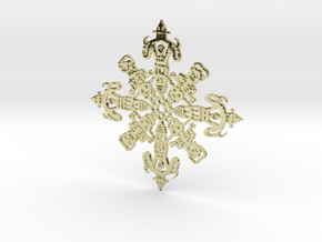 Robot Snowflake in 18K Gold Plated