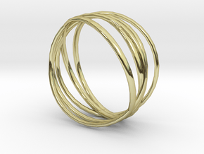 Ring 'Interconnected' / size 7 in 18K Gold Plated