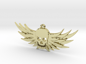 Winged Skull Pendant in 18K Gold Plated