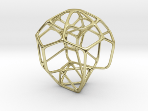 Dissected Polyhedron in 18K Gold Plated