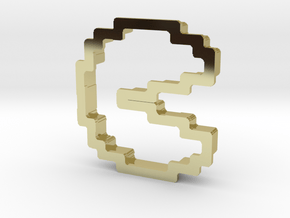 pixely pizza guy cookie cutter in 18K Gold Plated