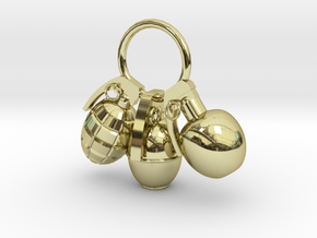 Hand grenade in 18K Gold Plated