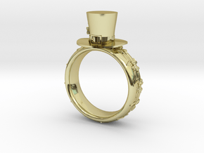 St Patrick's hat ring( size = USA 6.5) in 18K Gold Plated