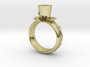 St Patrick's hat ring(size = USA 7.5-8) in 18K Gold Plated