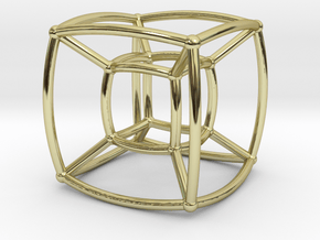 Reuleaux Hypercube in 18K Gold Plated