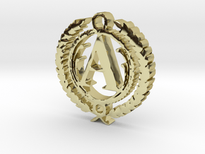 Greek Pendant Letter A in 18K Gold Plated