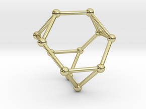 Truncated Tetrahedron in 18K Gold Plated