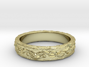 Ring of the earth(size = USA 6.5) in 18K Gold Plated