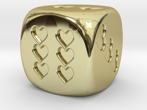 Dice Hearts in 18K Gold Plated