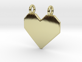 Origami Heart Pendant in 18K Gold Plated