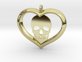 Skull Heart (2) in 18K Gold Plated