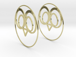 Owls Are Not What They Seem - 60mm Hoop Earrings in 18K Gold Plated