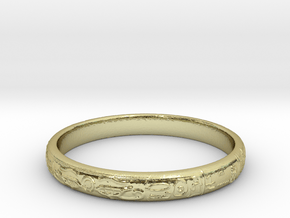 Ra ring(size = USA 5.5,Japan 10, English K) in 18K Gold Plated