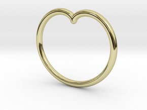 Simple Cardioid Pendant in 18K Gold Plated