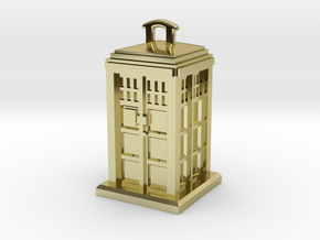Police Box Pendant in 18K Gold Plated