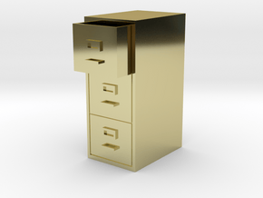 Single Filing Cabinet in 18K Gold Plated