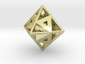 Golden Octahedron Pendant #1 in 18K Gold Plated