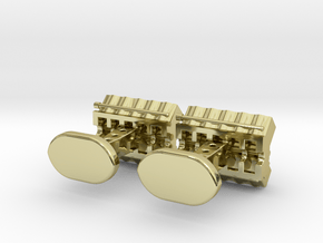 V10 Engine block cufflinks in 18K Gold Plated