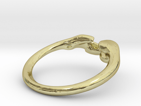 Femur bone ring in 18K Gold Plated
