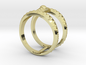 Double Ring Size 7 in 18K Gold Plated