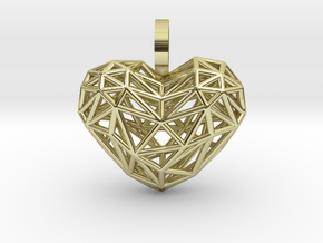 Heart Pendant - Wireframe in 18K Gold Plated