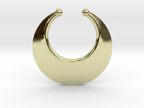 Faux Septum Ring -  Crescent (medium) in 18K Gold Plated