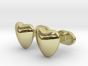 Half heart Cufflinks in 18K Gold Plated