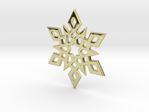 Snowflake Pendant 2 in 18K Gold Plated