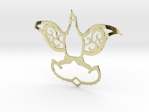 Dove/Flower Pendant  in 18K Gold Plated