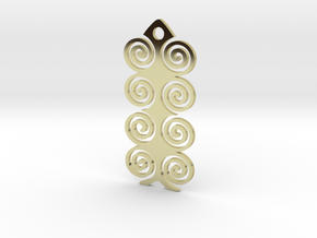 Spiral Pendant in 18K Gold Plated